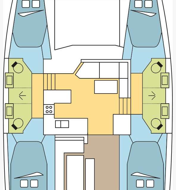 Layout of the boat Astrea 42