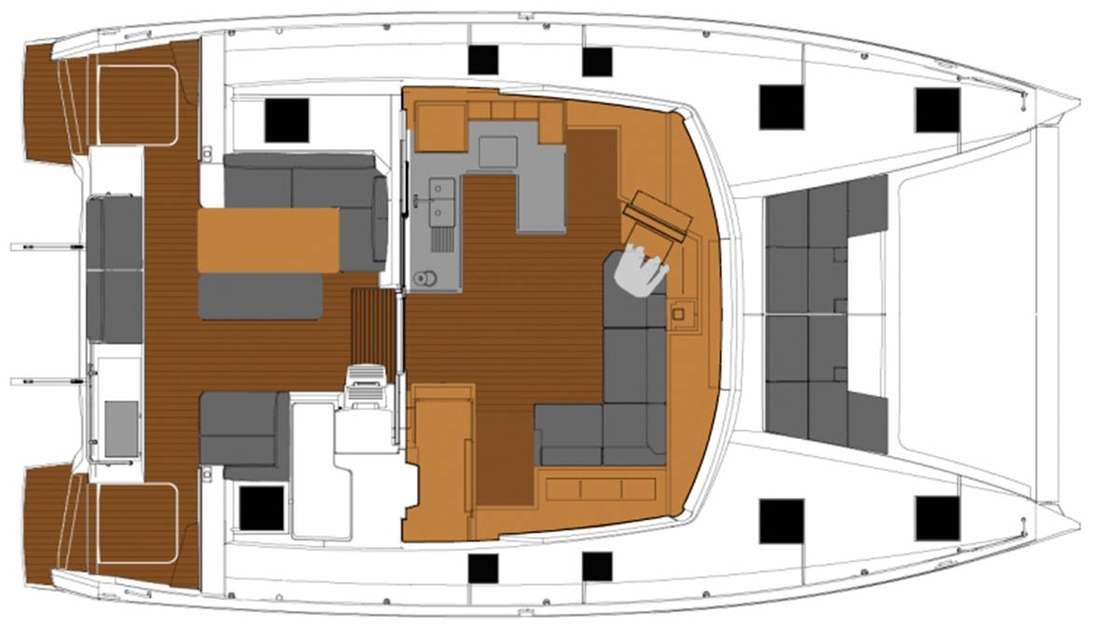 Distribución del barco Astrea 42