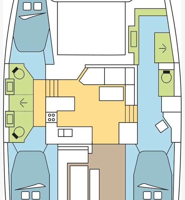 Layout of the boat Astrea 42