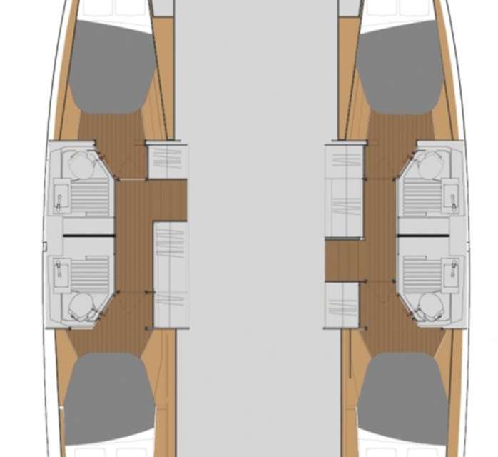 Layout of the boat Astrea 42