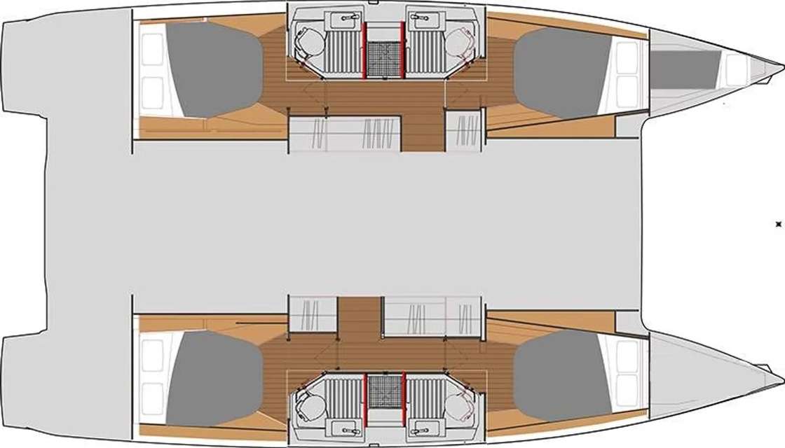 Layout of the boat Astrea 42