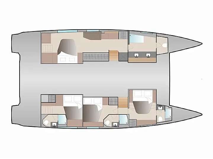 Layout of the boat Aura 51