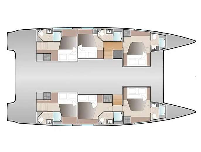 Layout of the boat Aura 51