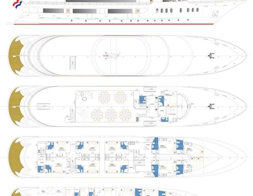 Layout of the boat Avangard