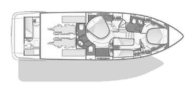 Distribución del barco Azimut 55 evolution