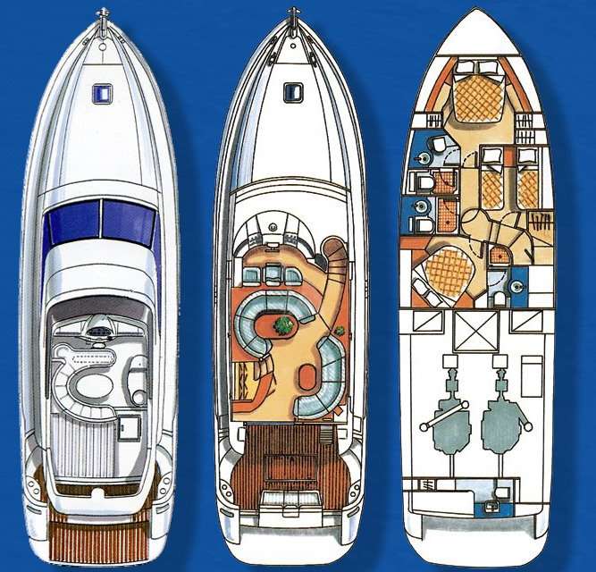 Distribución del barco Azimut 71