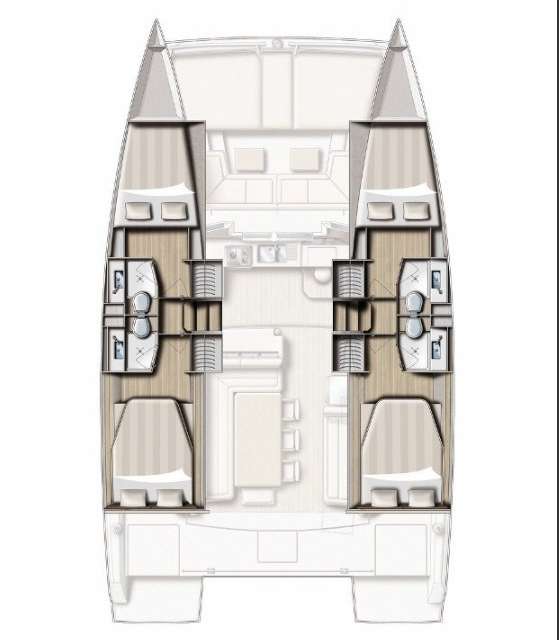 Layout of the boat Bali 4.0