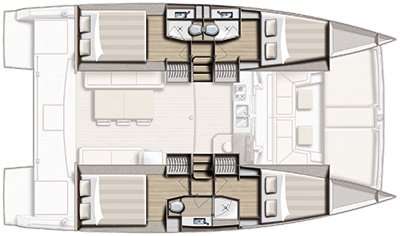 Layout of the boat Bali 4.0