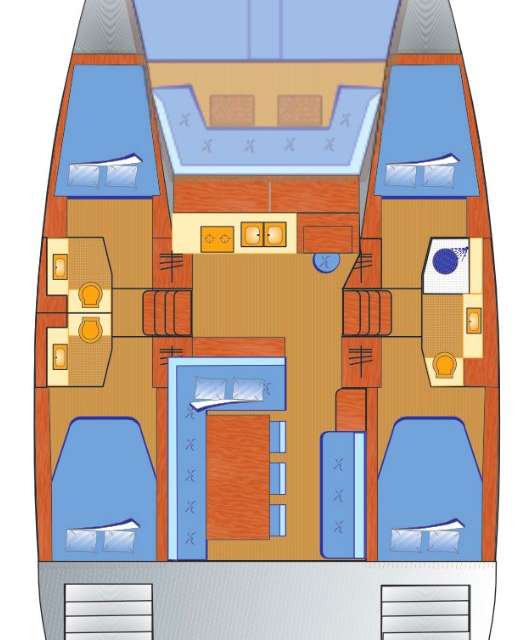 Layout of the boat Bali 4.0