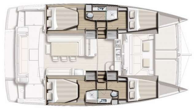 Layout of the boat Bali 4.1