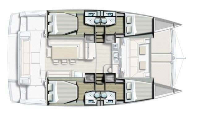 Layout of the boat Bali 4.1