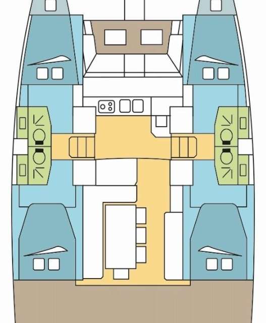 Layout of the boat Bali 4.1