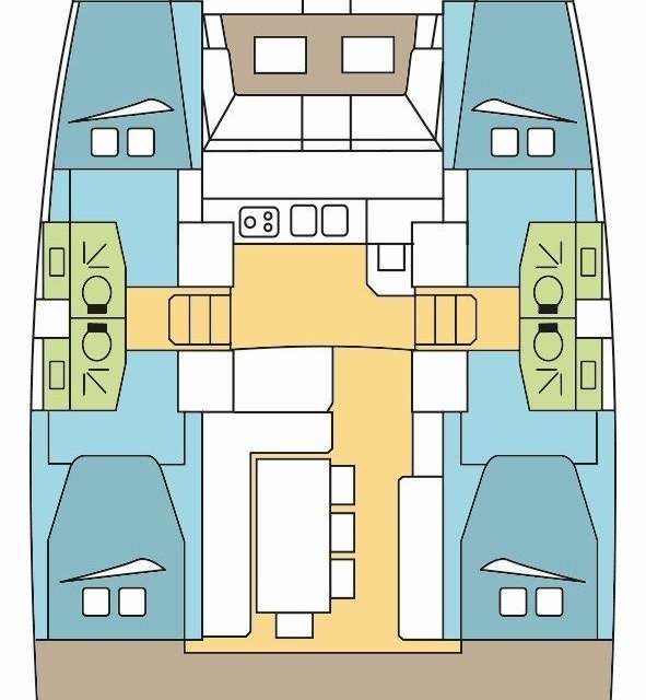 Distribución del barco Bali 4.1