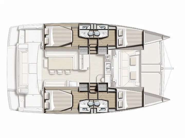 Layout of the boat Bali 4.1