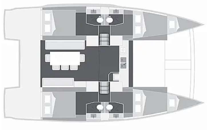 Distribución del barco Bali 4.1