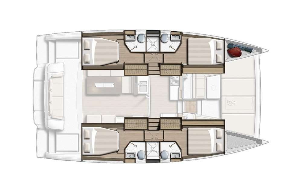 Layout of the boat Bali 4.2