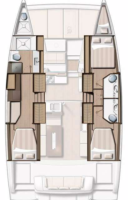 Layout of the boat Bali 4.2