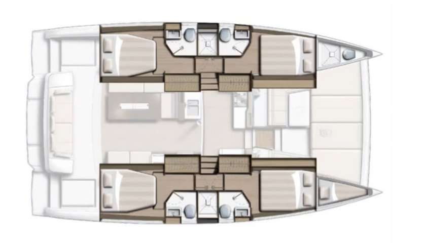 Layout of the boat Bali 4.2