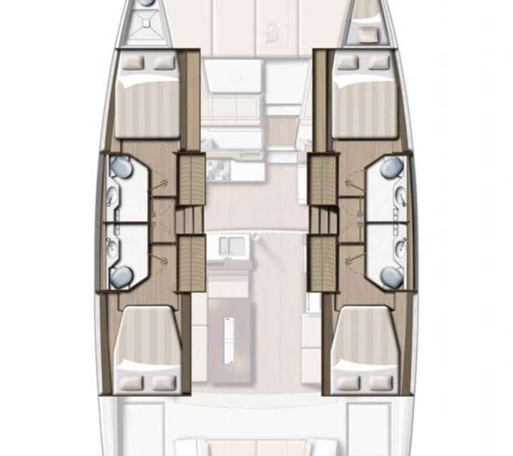 Layout of the boat Bali 4.2