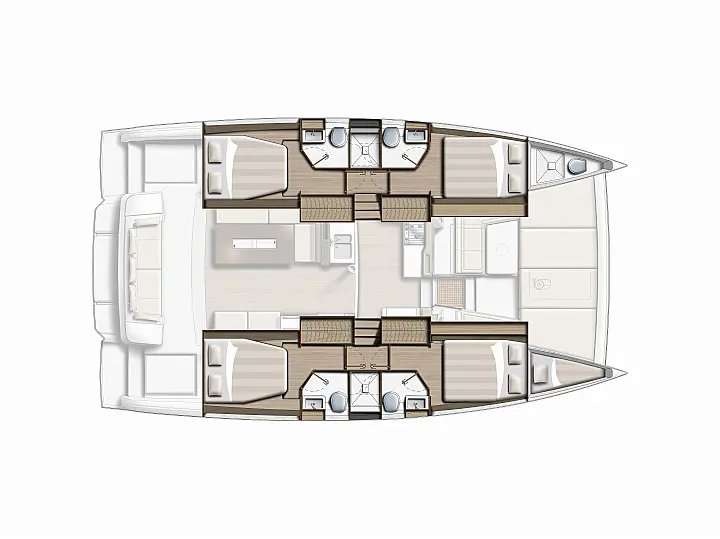 Layout of the boat Bali 4.2