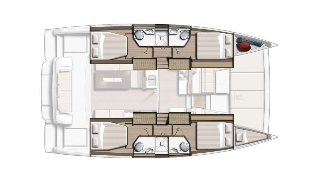 Layout of the boat Bali 4.2