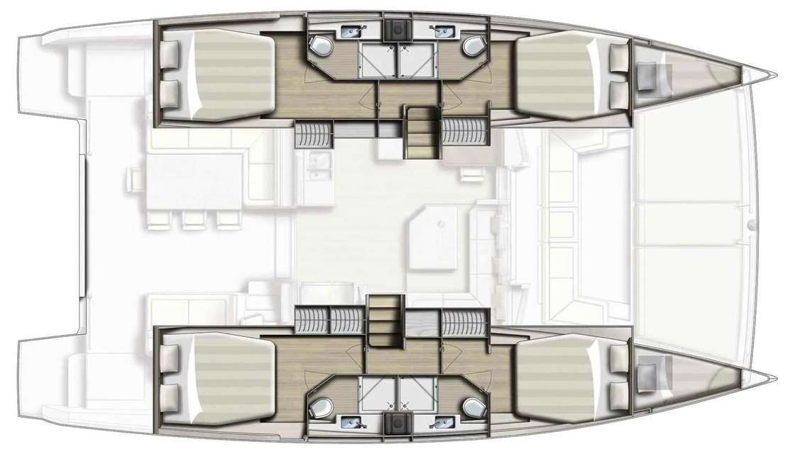 Distribución del barco Bali 4.2