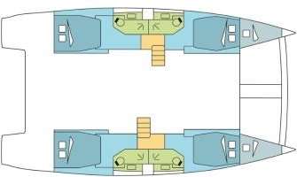 Layout of the boat Bali 4.2