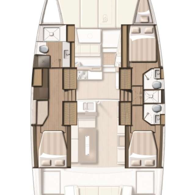 Layout of the boat Bali 4.2