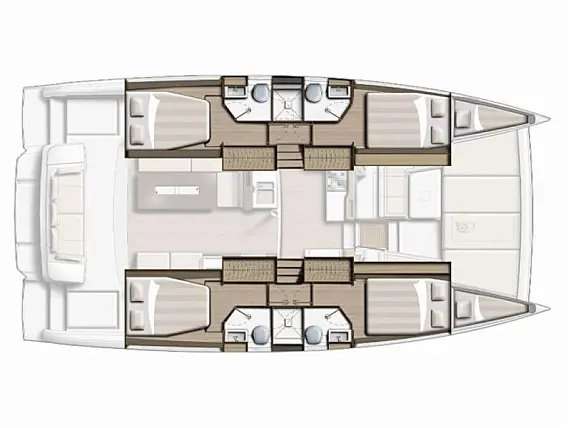 Layout of the boat Bali 4.2