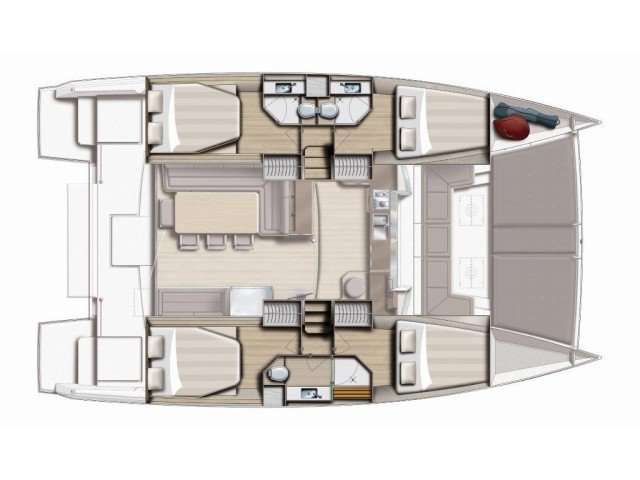 Distribución del barco Bali 4.3