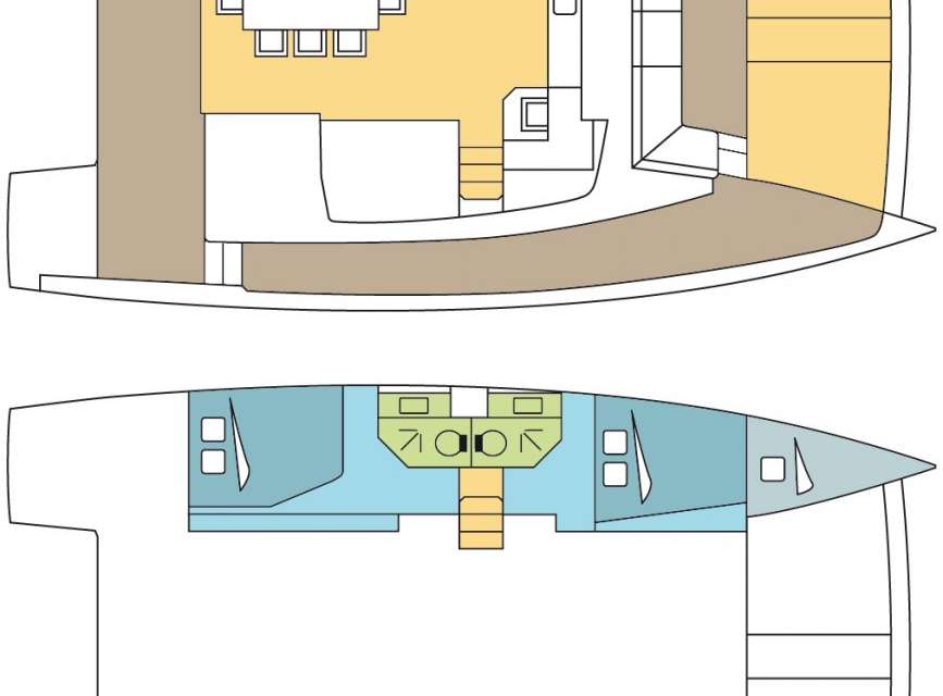 Distribución del barco Bali 4.3