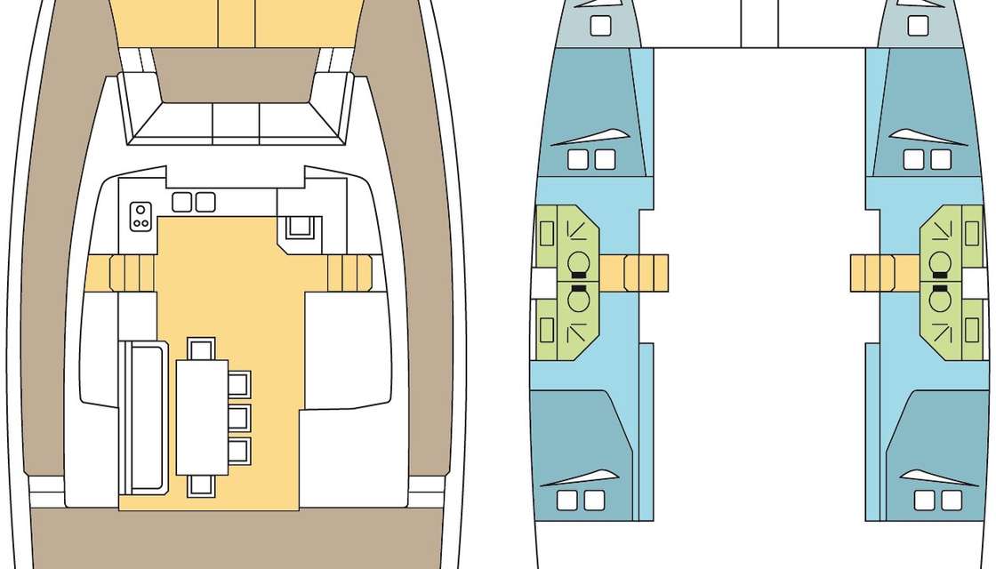 Layout of the boat Bali 4.3