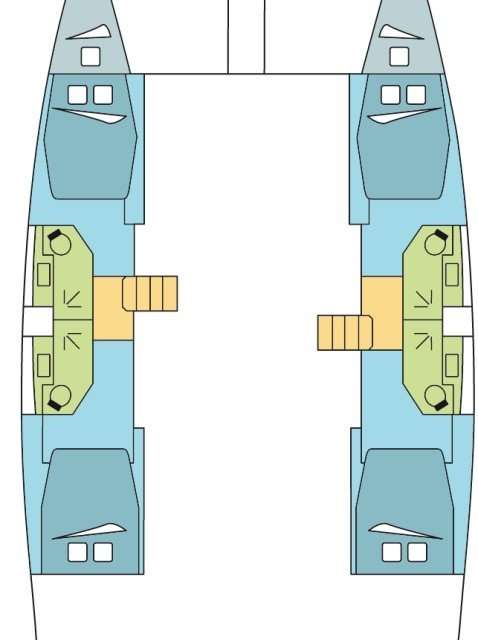 Layout of the boat Bali 4.4