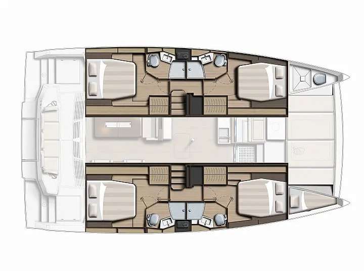 Layout of the boat Bali 4.4