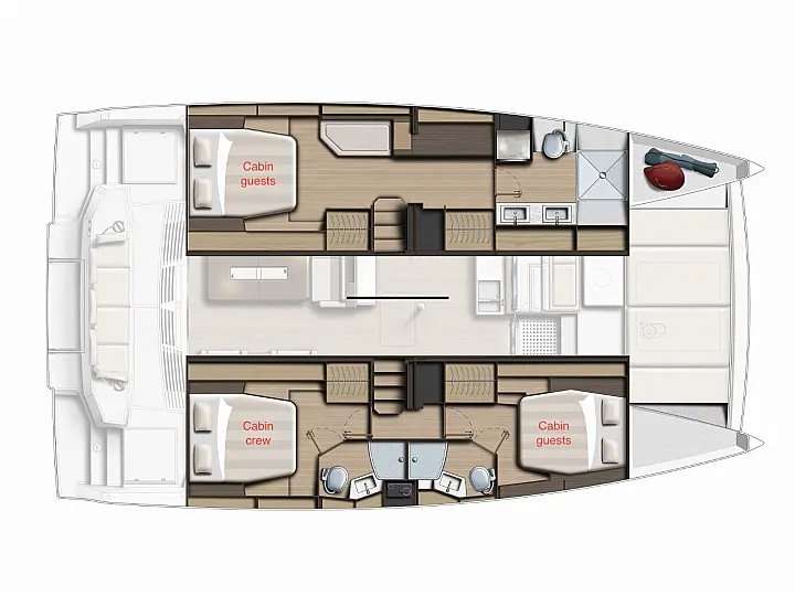 Distribución del barco Bali 4.4