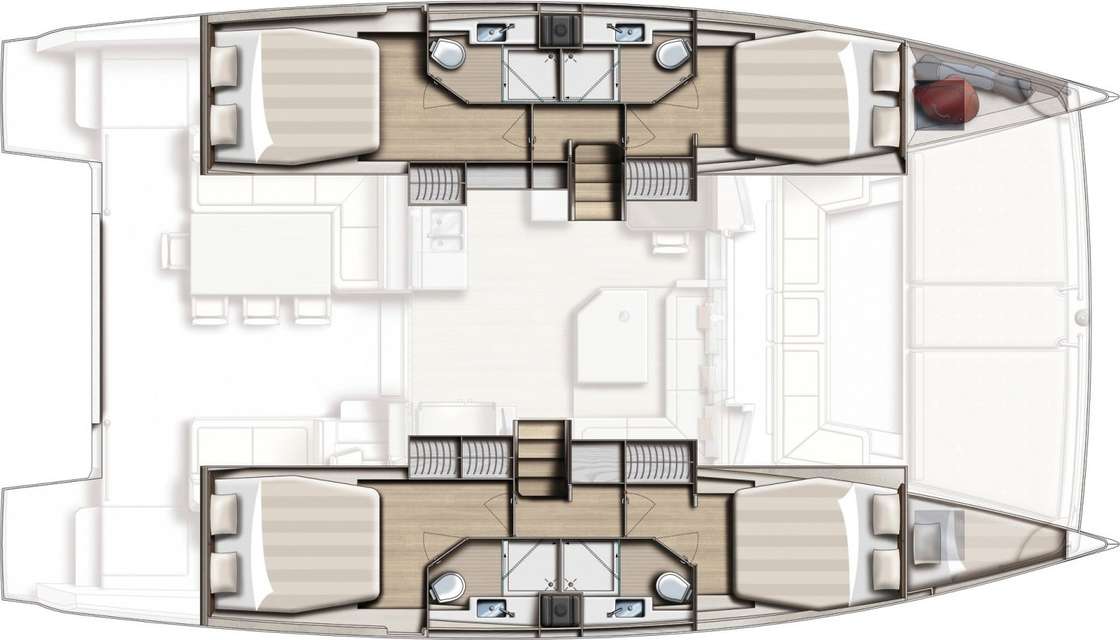 Distribución del barco Bali 4.5