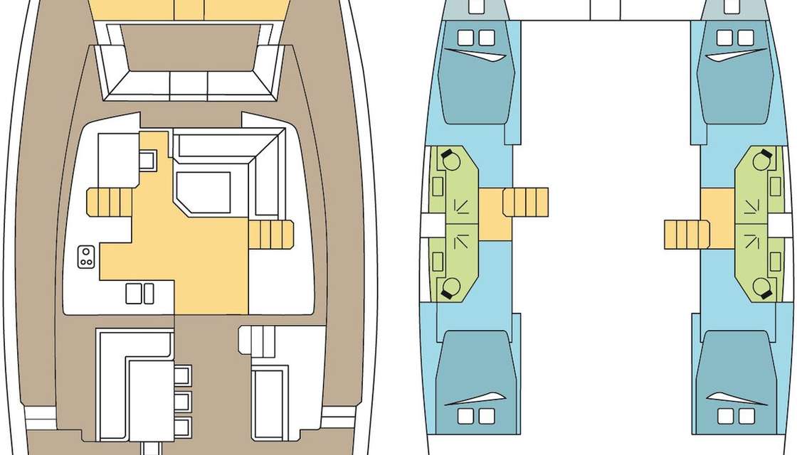 Layout of the boat Bali 4.5