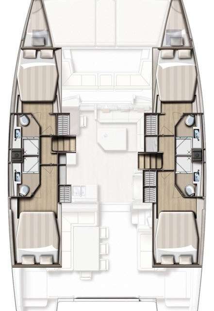 Distribución del barco Bali 4.5