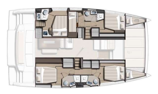 Layout of the boat Bali 4.6