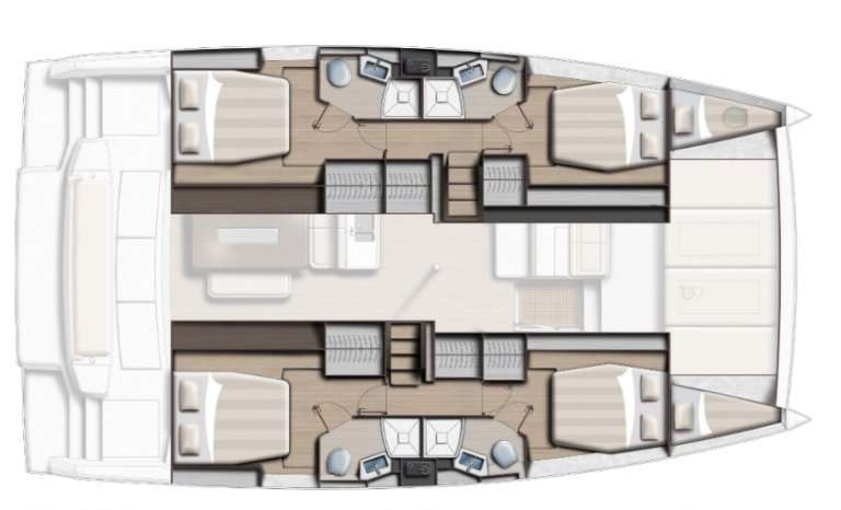 Layout of the boat Bali 4.6