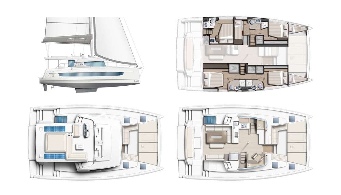 Distribución del barco Bali 4.6