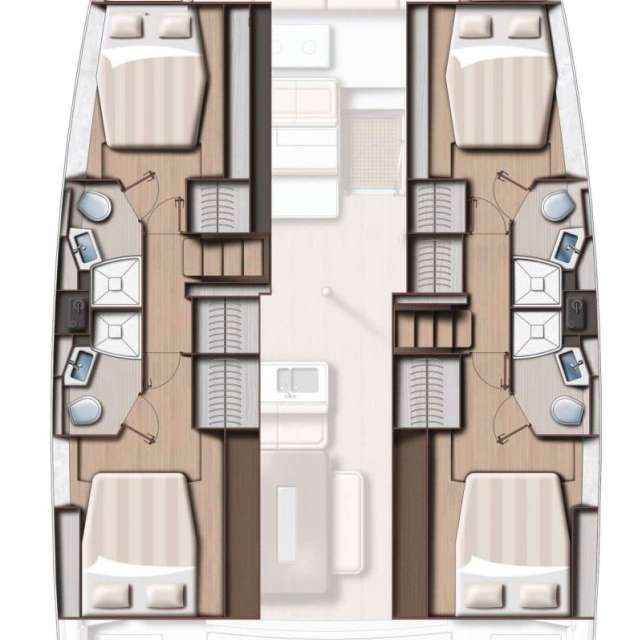 Layout of the boat Bali 4.6