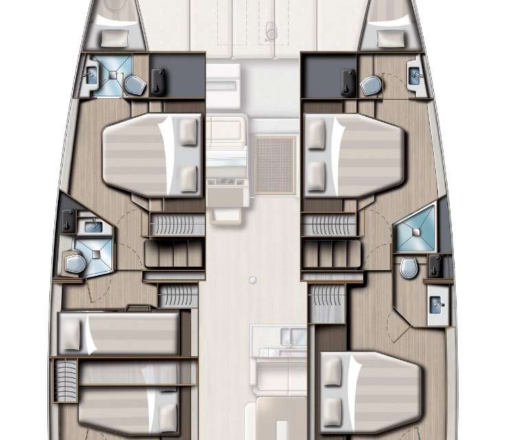 Piano della barca Bali 4.8