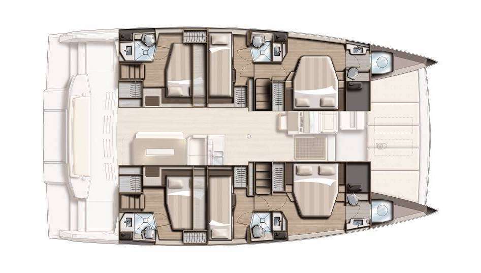 Layout of the boat Bali 4.8