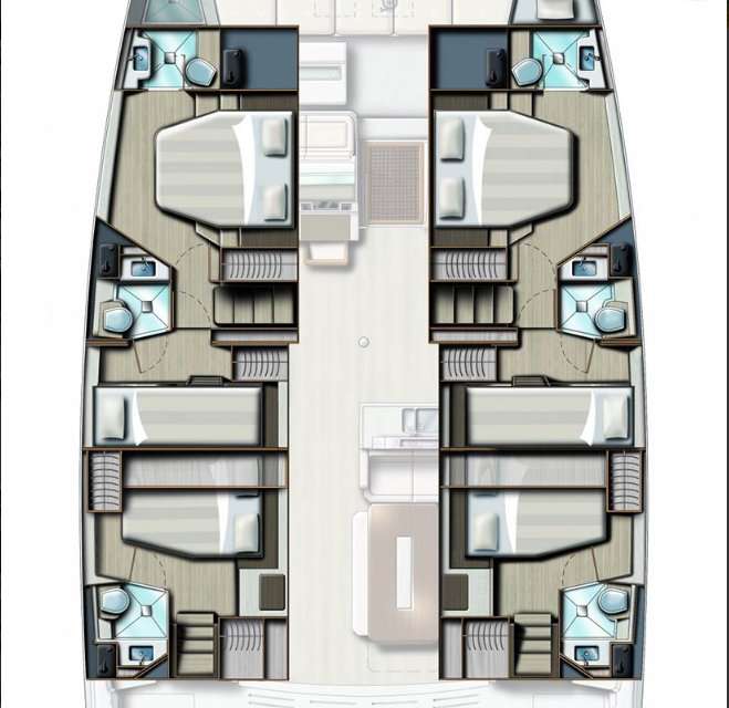 Distribución del barco Bali 4.8