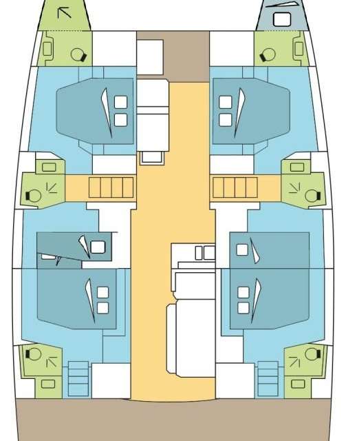 Layout of the boat Bali 4.8