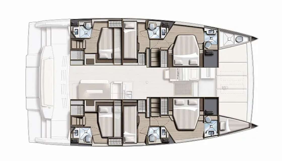 Layout of the boat Bali 4.8