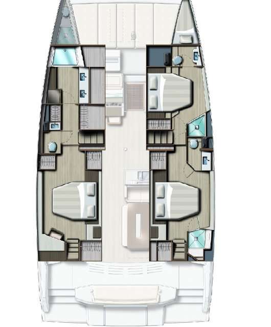 Layout of the boat Bali 4.8