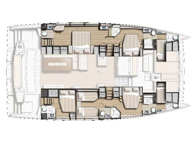 Layout of the boat Bali 5.4