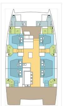 Layout of the boat Bali 5.4